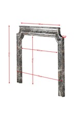 Maison Leon Van den Bogaert Kamin aus Gris d’Ardenne Marmor - 17. Jahrhundert - Antiker Marmorkamin