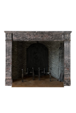 Maison Leon Van den Bogaert Antique French Bois Jourdan Marble Fireplace Mantel - Gare St. Lazare & NY Theatre Marble