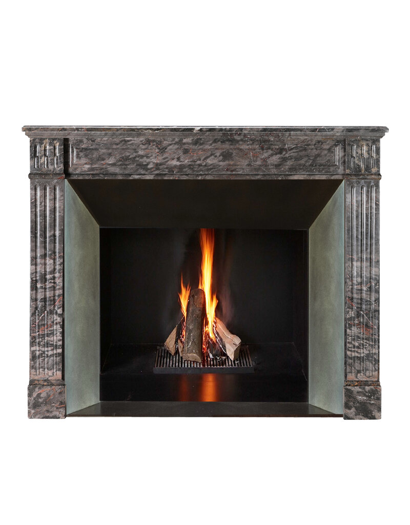 Maison Leon Van den Bogaert Chimenea Antigua De Mármol Bois Jourdan - Chimenea Francesa Auténtica Del Siglo XIX