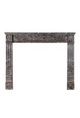 Maison Leon Van den Bogaert Antique French Bois Jourdan Marble Fireplace Mantel - Gare St. Lazare & NY Theatre Marble