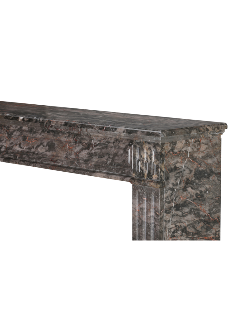 Maison Leon Van den Bogaert Antique French Bois Jourdan Marble Fireplace Mantel - Gare St. Lazare & NY Theatre Marble