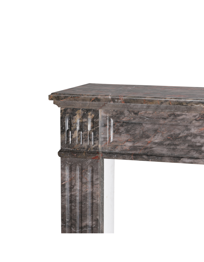 Maison Leon Van den Bogaert Antique French Bois Jourdan Marble Fireplace Mantel - Gare St. Lazare & NY Theatre Marble