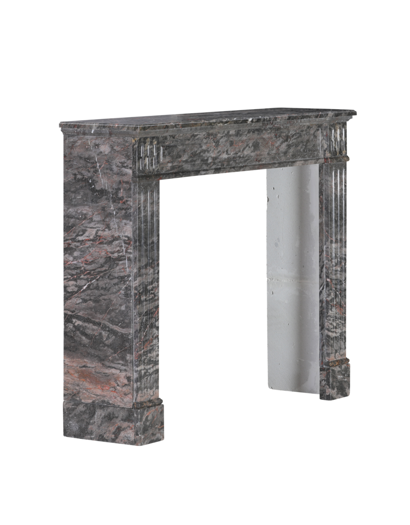 Maison Leon Van den Bogaert Antique French Bois Jourdan Marble Fireplace Mantel - Gare St. Lazare & NY Theatre Marble