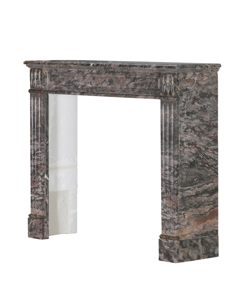 Maison Leon Van den Bogaert Antique French Bois Jourdan Marble Fireplace Mantel - Gare St. Lazare & NY Theatre Marble