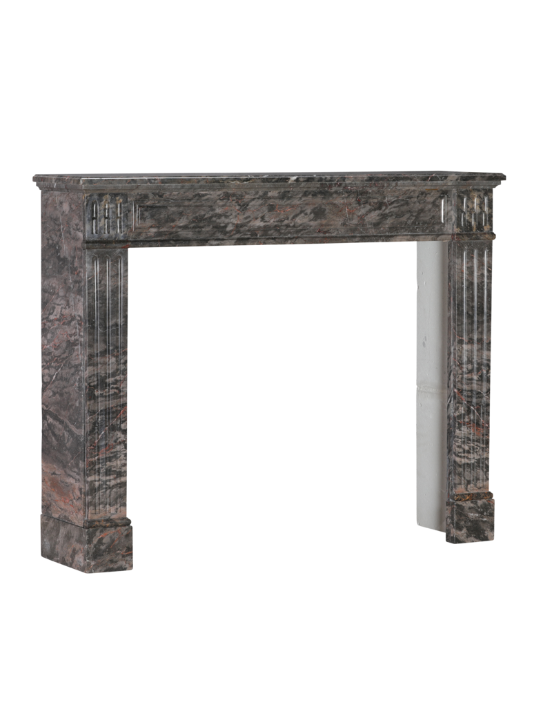 Maison Leon Van den Bogaert Antique French Bois Jourdan Marble Fireplace Mantel - Gare St. Lazare & NY Theatre Marble