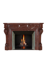 Maison Leon Van den Bogaert Rotem Griotte Marmorkamin – Kaminumrahmung Im Châteaustil