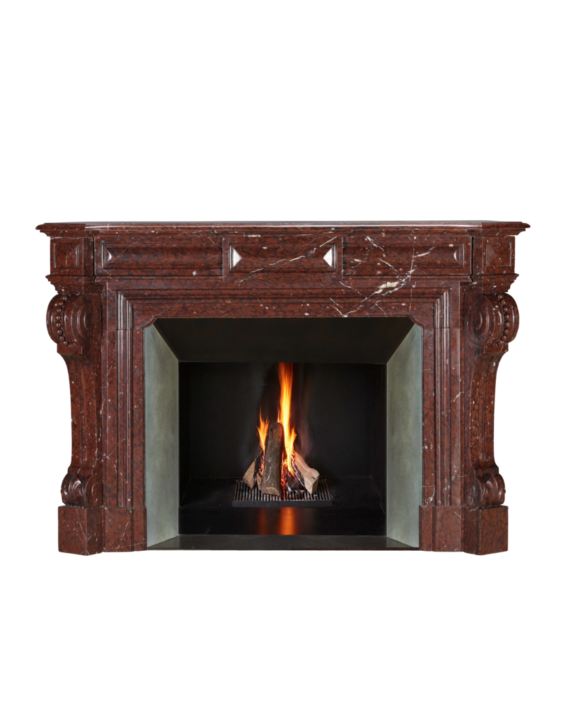 Maison Leon Van den Bogaert Mármol Chimenea Griotte Rojo – Auténtico inspirado en Versalles