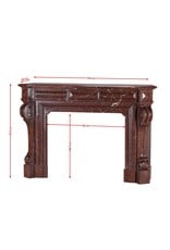 Maison Leon Van den Bogaert Rotem Griotte Marmorkamin – Kaminumrahmung Im Châteaustil