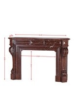 Maison Leon Van den Bogaert Rotem Griotte Marmorkamin – Kaminumrahmung Im Châteaustil