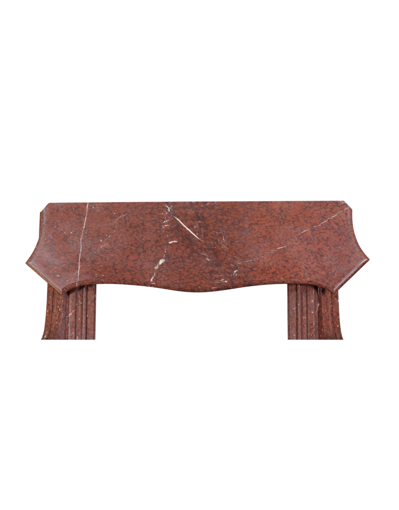 Maison Leon Van den Bogaert Cheminée En Marbre Griotte Rouge – Authentique Manteau de Lambris