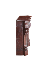 Maison Leon Van den Bogaert Rotem Griotte Marmorkamin – Kaminumrahmung Im Châteaustil