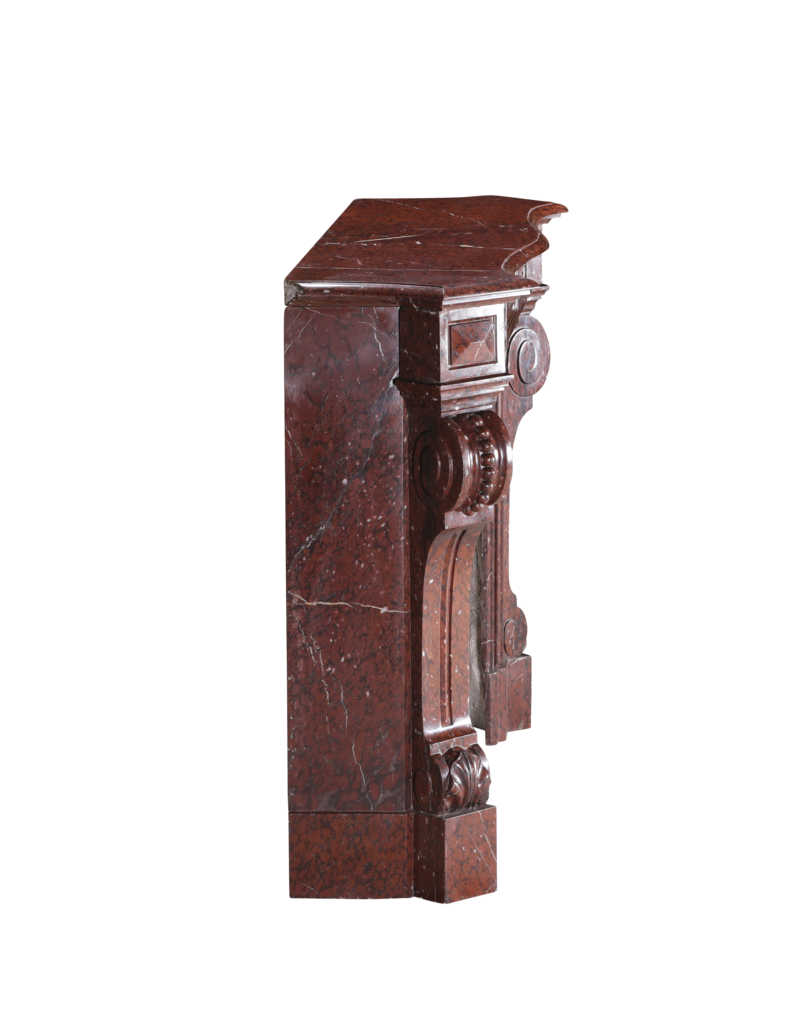 Maison Leon Van den Bogaert Rotem Griotte Marmorkamin – Kaminumrahmung Im Châteaustil