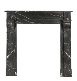 Maison Leon Van den Bogaert Napoleon-III-Kamin aus Noir Cihigue Marmor – Original französischer Marmorkamin