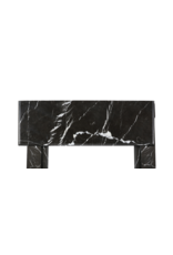 Maison Leon Van den Bogaert Authentic Napoleon III Fireplace Surround in Black Noir Cihigue Marble from the Atlantiques Pyrénées