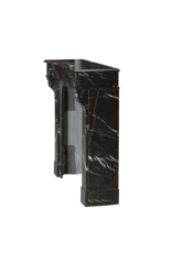 Maison Leon Van den Bogaert Authentic Napoleon III Fireplace Surround in Black Noir Cihigue Marble from the Atlantiques Pyrénées