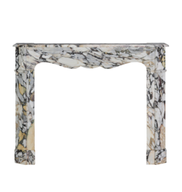 Maison Leon Van den Bogaert Cadre de Cheminée Parisien Pompadour en Marbre Breccia – XIXe Siècle
