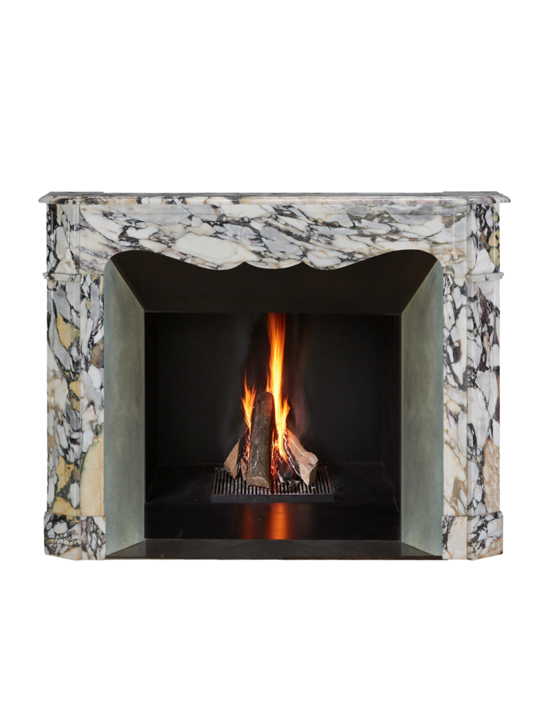 Chimenea Pompadour Mármol Breccia - Elegancia Parisina Atemporal