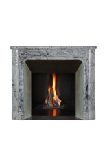 Maison Leon Van den Bogaert 19th-Century Parisian Marble Fireplace in Bleu Fleuri | Authentic French Mantel