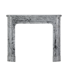 19th-Century Parisian Fireplace in Bleu Fleuri Marble