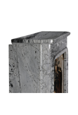 Maison Leon Van den Bogaert 19th-Century Parisian Marble Fireplace in Bleu Fleuri | Authentic French Mantel