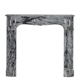 19th-Century Pompadour Chimney Piece in Bleu Fleuri Marble
