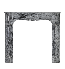 Maison Leon Van den Bogaert Chimenea Pompadour de Mármol Bleu Fleuri – Siglo XIX