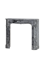 Maison Leon Van den Bogaert Französischer Pompadour-Kamin aus dem 19. Jahrhundert in Seltenem Italienischem Bleu Fleuri (Bardiglio Forito) Marmor