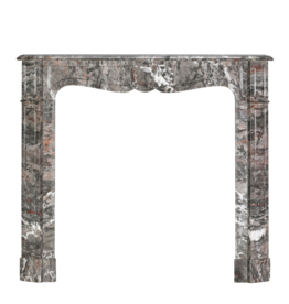 Maison Leon Van den Bogaert Habillage de Cheminée Pompadour - Marbre Rare Bois Jourdan – XIXe siècle