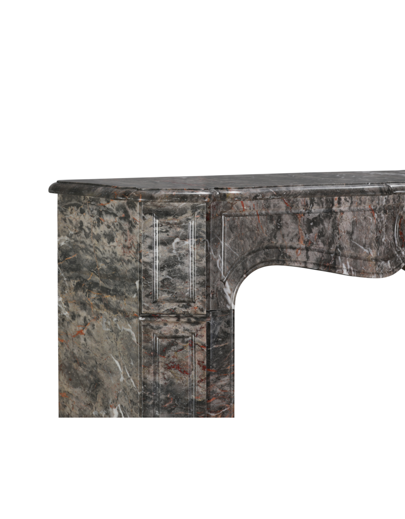 Maison Leon Van den Bogaert Parisian Pompadour Fireplace Surround in Rare French Bois Jourdan Marble