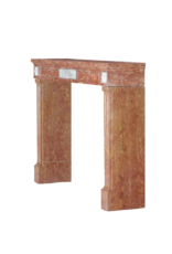 Maison Leon Van den Bogaert Original Period Architectural Chimney Surround - Rose Stone with Statuary Marble Inserts