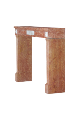Original Period Architectural Chimney Surround - Rose Stone with Statuary Marble Inserts