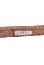 Maison Leon Van den Bogaert Original Period Architectural Chimney Surround - Rose Stone with Statuary Marble Inserts