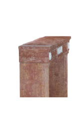 Original Period Architectural Chimney Surround - Rose Stone with Statuary Marble Inserts