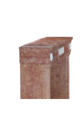 Originele Franse Schouw in Bourgondische Rose Steen & Wit Marmer
