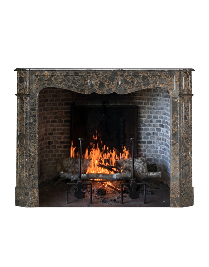 Maison Leon Van den Bogaert Pompadour-Kamin aus Portor des Pyrénées-Marmor | Antiker französischer Kamin | 19. Jahrhundert