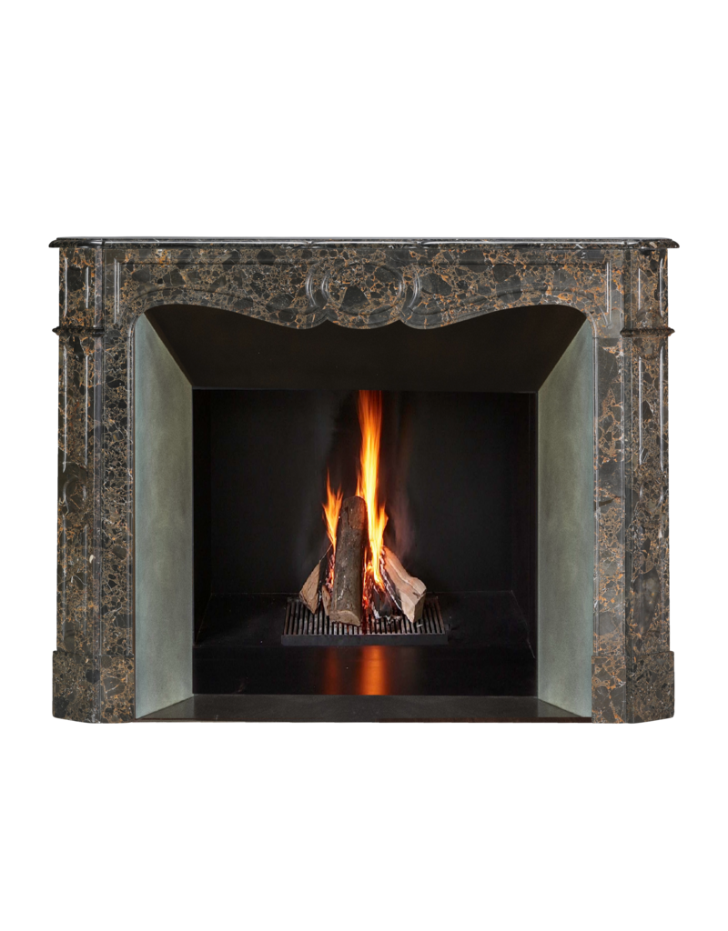 Maison Leon Van den Bogaert Pompadour-Kamin aus Portor des Pyrénées-Marmor | Antiker französischer Kamin | 19. Jahrhundert