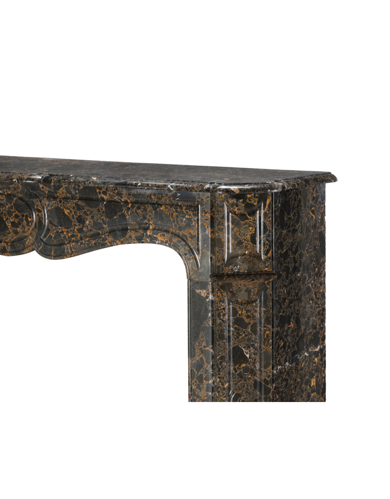Maison Leon Van den Bogaert Parisian Pompadour Mantelpiece in Rare Portor des Pyrénées Marble