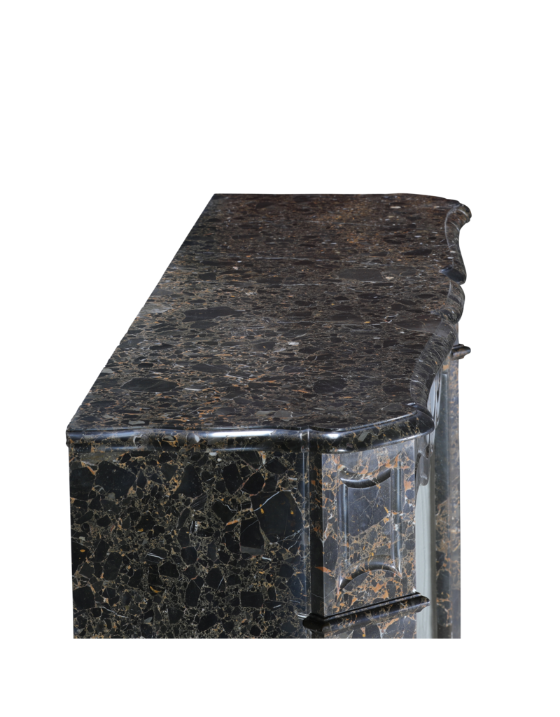Maison Leon Van den Bogaert Parisian Pompadour Mantelpiece in Rare Portor des Pyrénées Marble