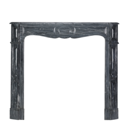 Maison Leon Van den Bogaert Antieke Parijse Pompadour Haard In Bleu Fleuri Marmer