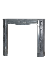 Maison Leon Van den Bogaert Refined French Antique Surround in Bleu Fleuri - Bardiglio Forito Marble