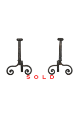 Maison Leon Van den Bogaert Vintage Pair Andiron — 37,5 cm High