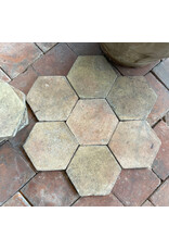 Antieke Bourgondische Zeshoekige Terracotta-tegels