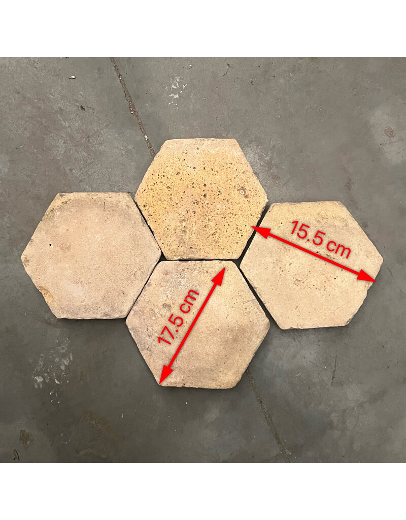 Azulejos De Terracota Hexagonales Franceses Antiguos