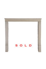 Maison Leon Van den Bogaert Cheminée Louis Philippe du XIXe Siècle En Pierre Beige Intemporelle