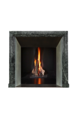 Maison Leon Van den Bogaert Green Antique Marble Bolection Fireplace | 19th Century Architectural Element