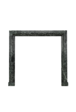 Maison Leon Van den Bogaert Green Antique Marble Bolection Fireplace | 19th Century Architectural Element