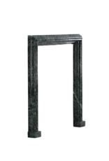 Maison Leon Van den Bogaert Green Antique Marble Bolection Fireplace | 19th Century Architectural Element