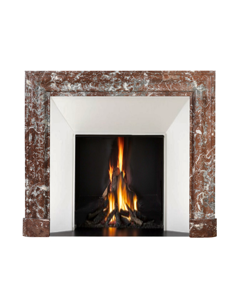 Maison Leon Van den Bogaert Authentische Bolection Kaminumrahmung des 19. Jahrhunderts aus Royal Belgian Brown Marble