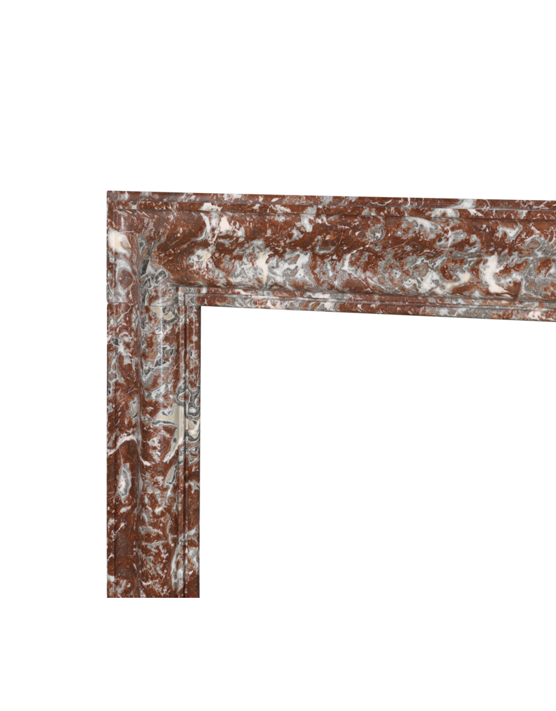 Maison Leon Van den Bogaert Authentische Bolection Kaminumrahmung des 19. Jahrhunderts aus Royal Belgian Brown Marble