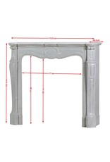 Maison Leon Van den Bogaert Auténtica Chimenea Parisina de Estilo Pompadour del Siglo XIX en Mármol Blanco